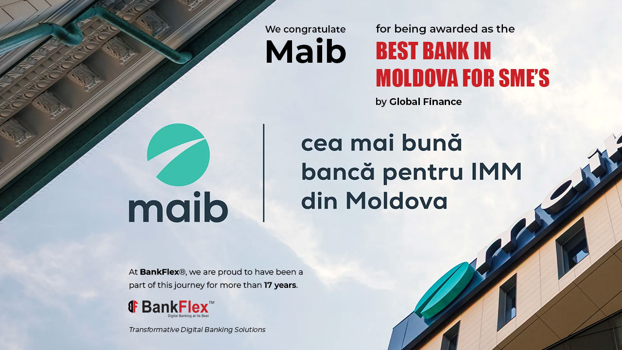 Maib awarded Best Bank in Moldova for SME’s by Global Finance